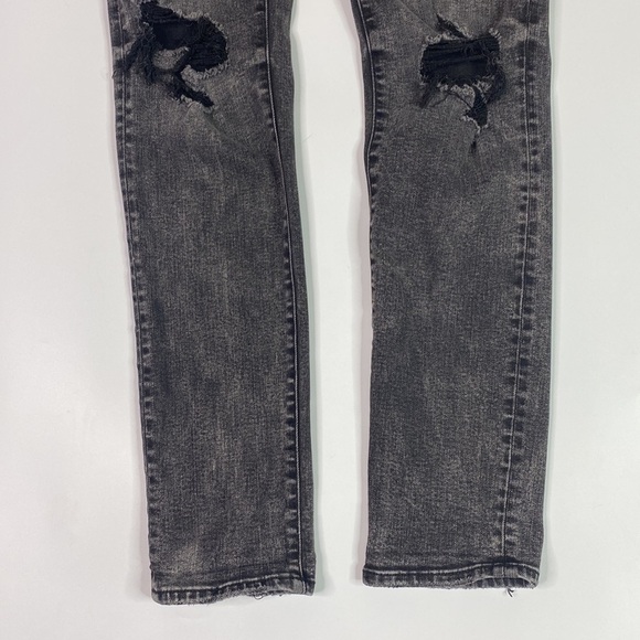 American Eagle Next Level Flex Slim Grey Black Distressed Jeans 28x32 - Picture 4 of 14